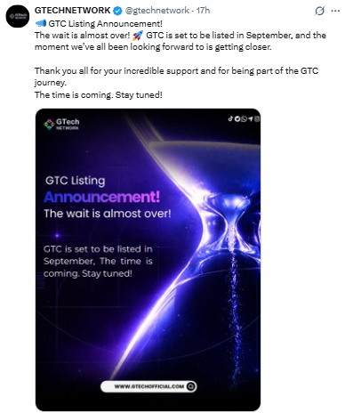 GTC is set to be listed in September
