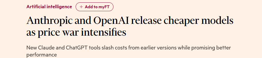 OpenAI and Anthropic released new models OpenAI and Anthropic released new models