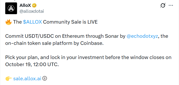 Allox token presale Allox token presale