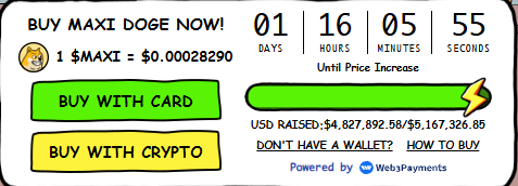 Maxi Doge Presale Update