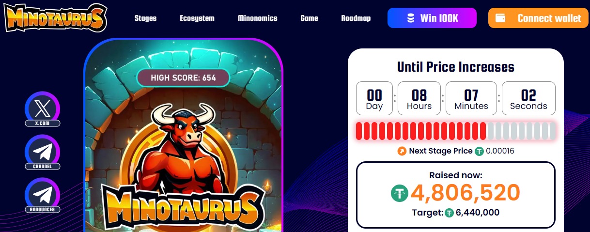 Minotaurus Presale Dashboard Minotaurus Presale Dashboard