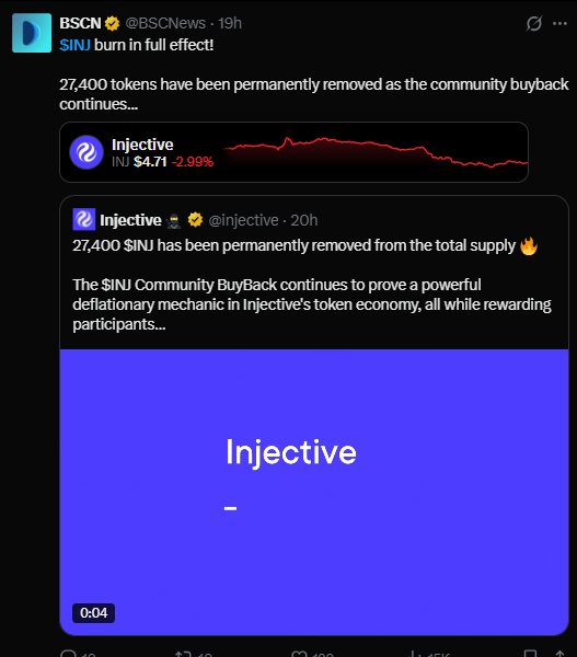 IInjective token burn news today