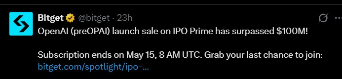OpenAI (preOPAI) Launch Sale