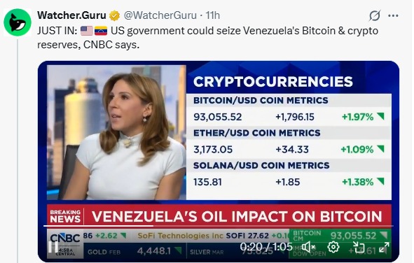 CNBC Venezuela Bitcoin Reserve Update CNBC Venezuela Bitcoin Reserve Update