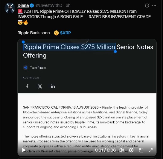 Could Ripple Prime's funding become an XRP catalyst? Could Ripple Prime's funding become an XRP catalyst?