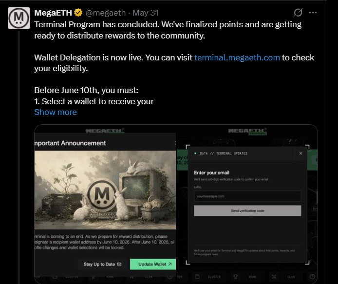 MegaETH Terminal Airdrop program MegaETH Terminal Airdrop program