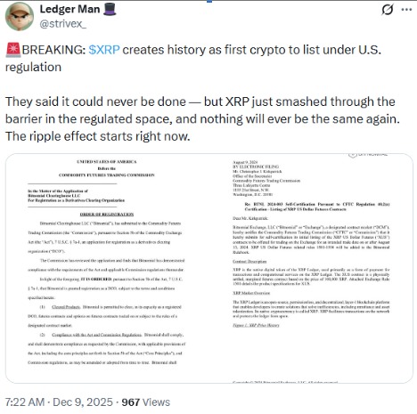 Does the XRP Regulated Listing Alter Market Access?