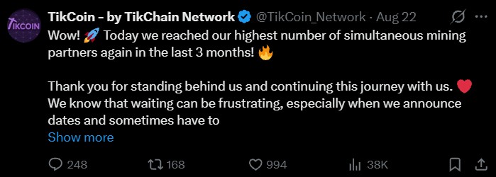 Tikcoin Tikwallet Update: Why Was the August 20 Launch Delayed? Tikcoin Tikwallet Update: Why Was the August 20 Launch Delayed?