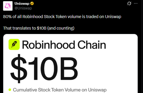 Uniswap News official X post