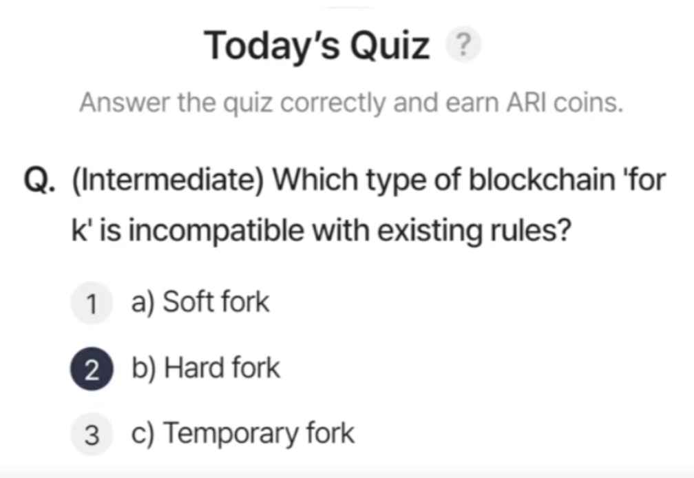 ARI Wallet Daily Quiz Answer