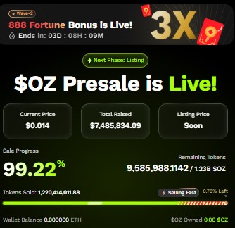 Ozak AI listing countdown Ozak AI listing countdown