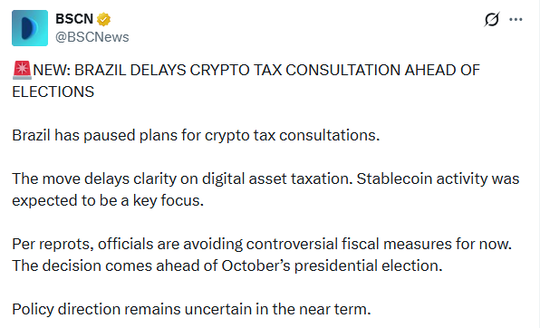 Brazil Finance Minister Dario Durigan halting the Brazil crypto tax consultation process