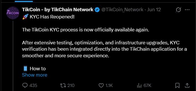 Tikcoin Network Listing Date Nears: 15 Days Left, KYC Open Tikcoin Network Listing Date Nears: 15 Days Left, KYC Open