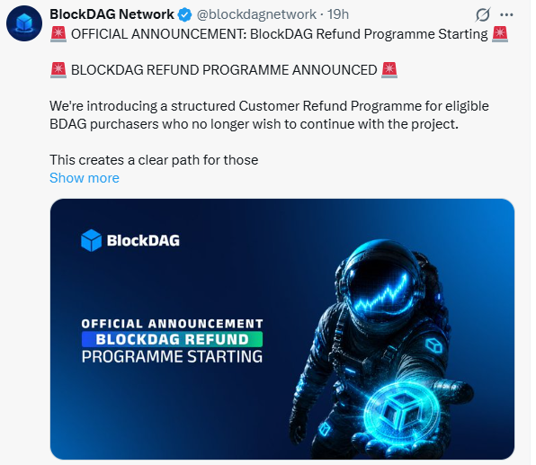 blockdag new refund programme