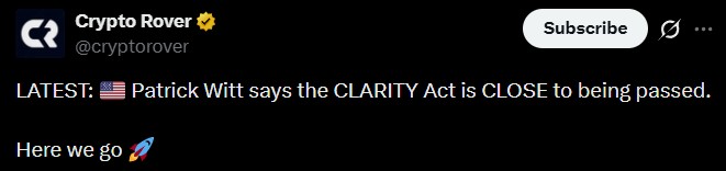 Patrick Witt on clarity act 2026