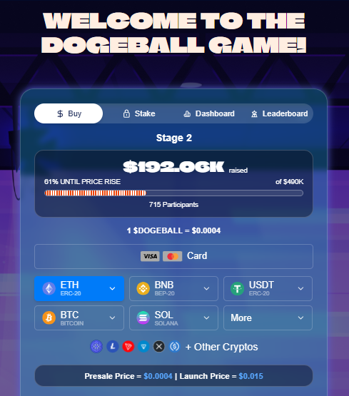 dashboard showing current updates