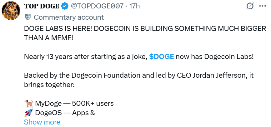 Dogecoin News Today: Dogecoin Labs Cites an Official PR Dogecoin News Today: Dogecoin Labs Cites an Official PR