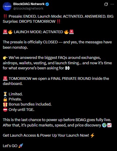 BlockDAG launch announcement