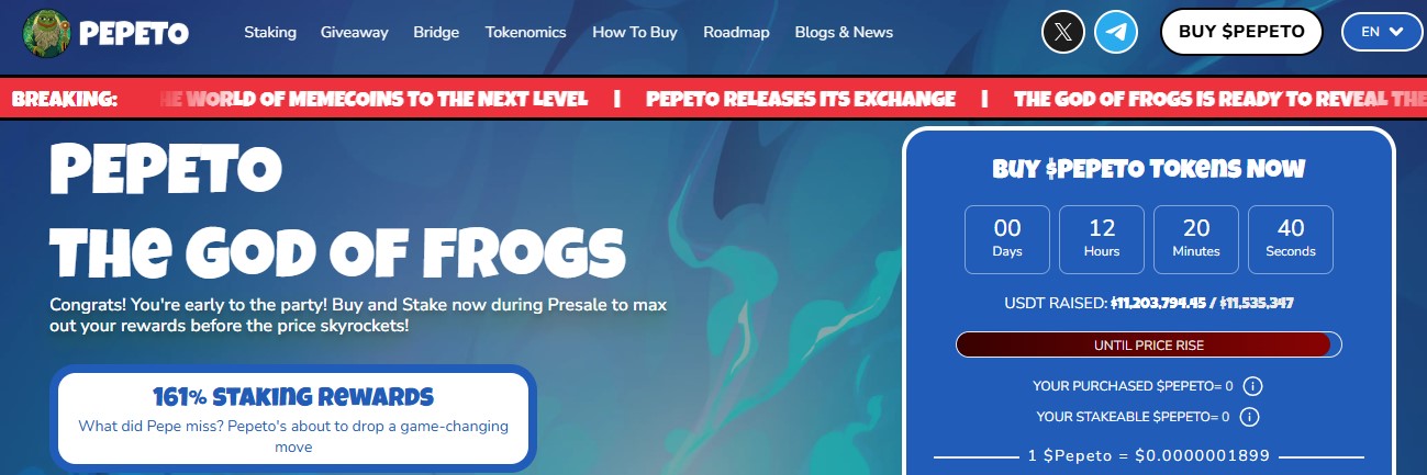 Pepeto official website Pepeto official website