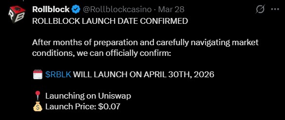 Rollblock Launch date Rollblock Launch date