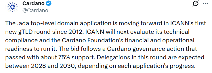 Cardano news today: ADA domain Cardano news today: ADA domain