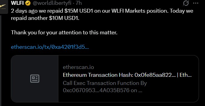 WLFI Token latest update WLFI Token latest update