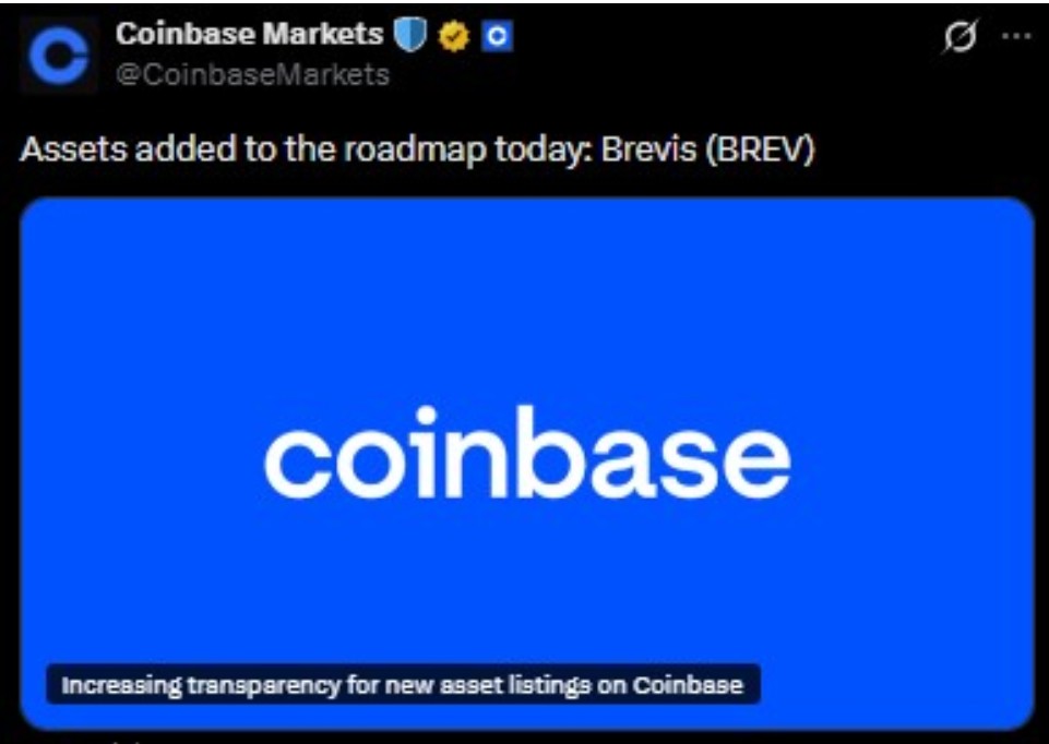 Coinbase Listing confirmed for BREV Token