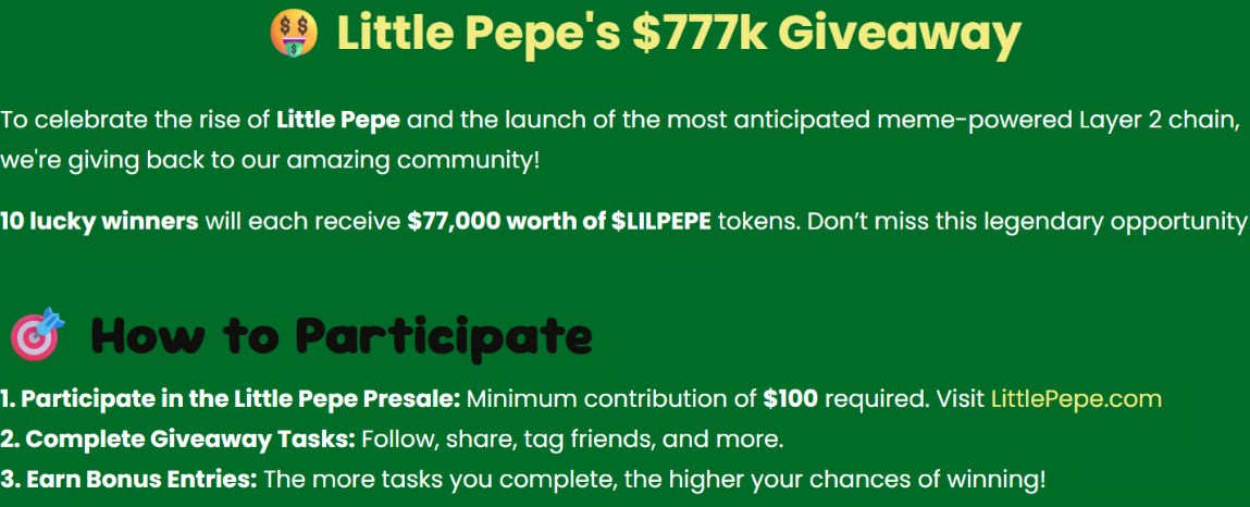 Little Pepe Giveaways