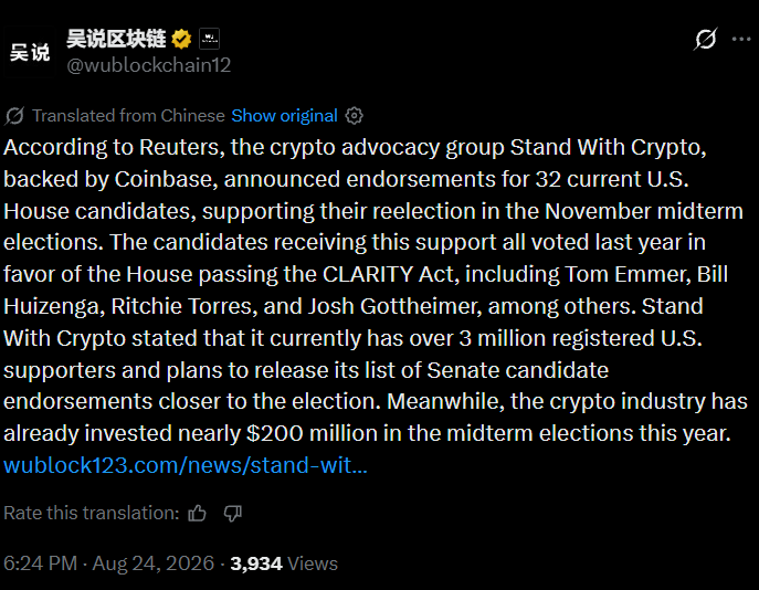 All 32 Candidates Supported the CLARITY Act in the House All 32 Candidates Supported the CLARITY Act in the House