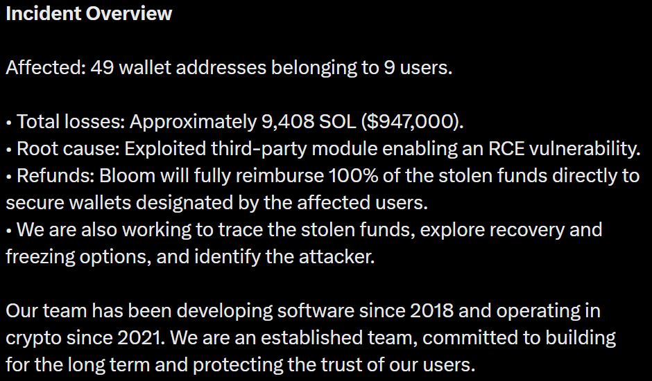 Information by Boom trading incident