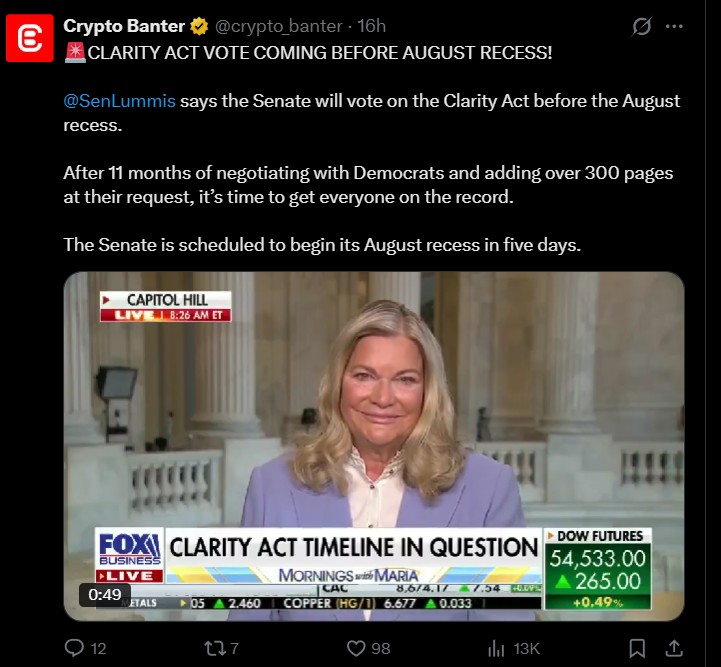 Senate Runs Out of Time Before August Recess