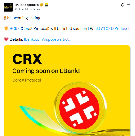 CoreX Protocol is preparing for a spot listing