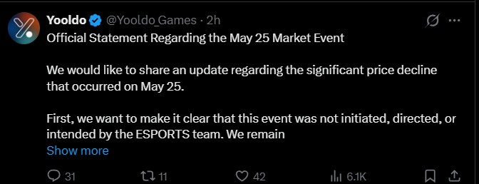 official statement of YOOLDO