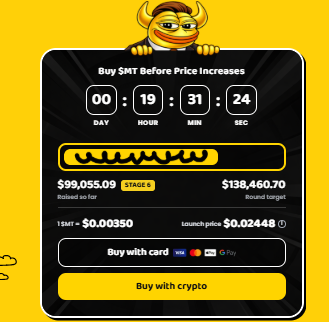 Official MT presale dashboard