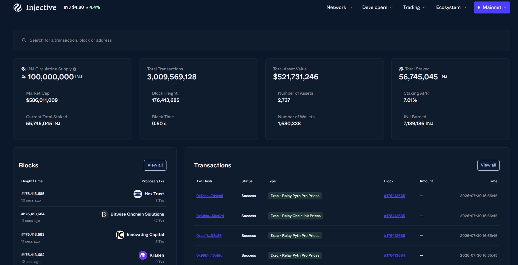 On Chain and Tokenomics