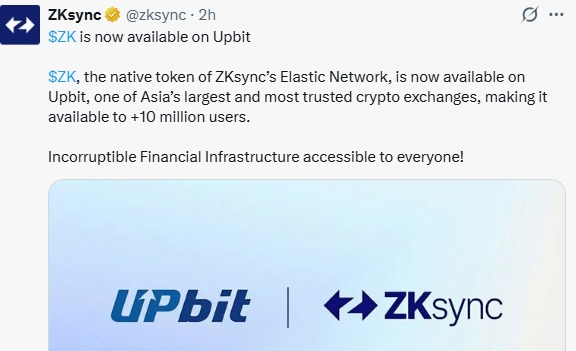 Zksync upbit listing