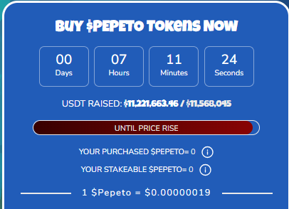 pepeto presale price pepeto presale price