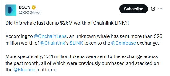 Whale Moves Funds