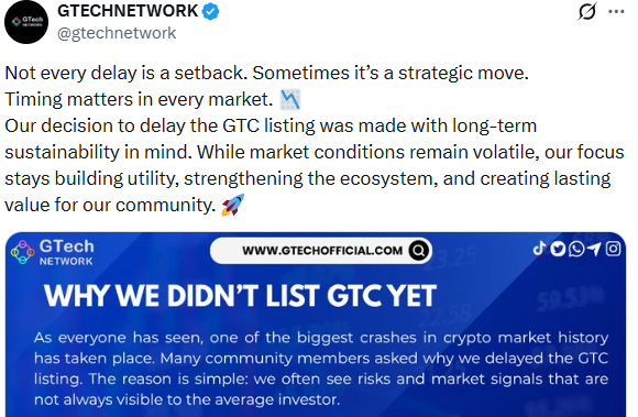GTech network listing delay
