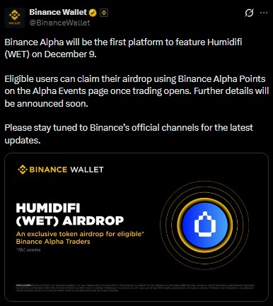 WET Binance listing WET Binance listing