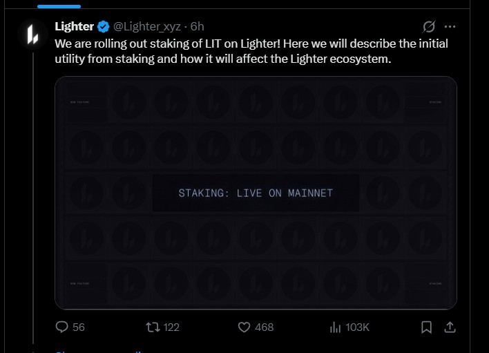 Lighter Token Staking is Live