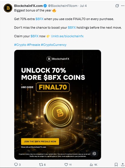 BlockchainFX FINAL70 bonus offer BlockchainFX FINAL70 bonus offer