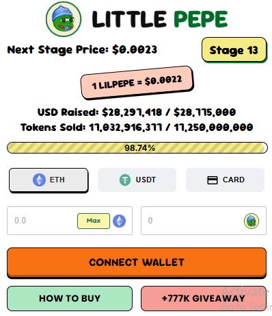 Little Pepe Presale Dashboard