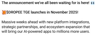Dropee TGE Announcement