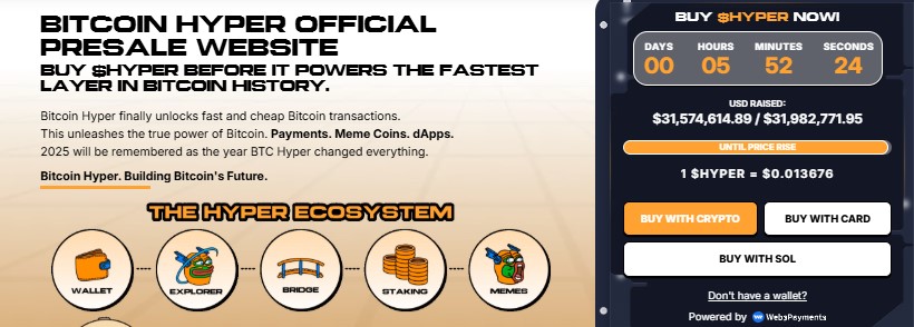 Bitcoin Hyper Presale Live