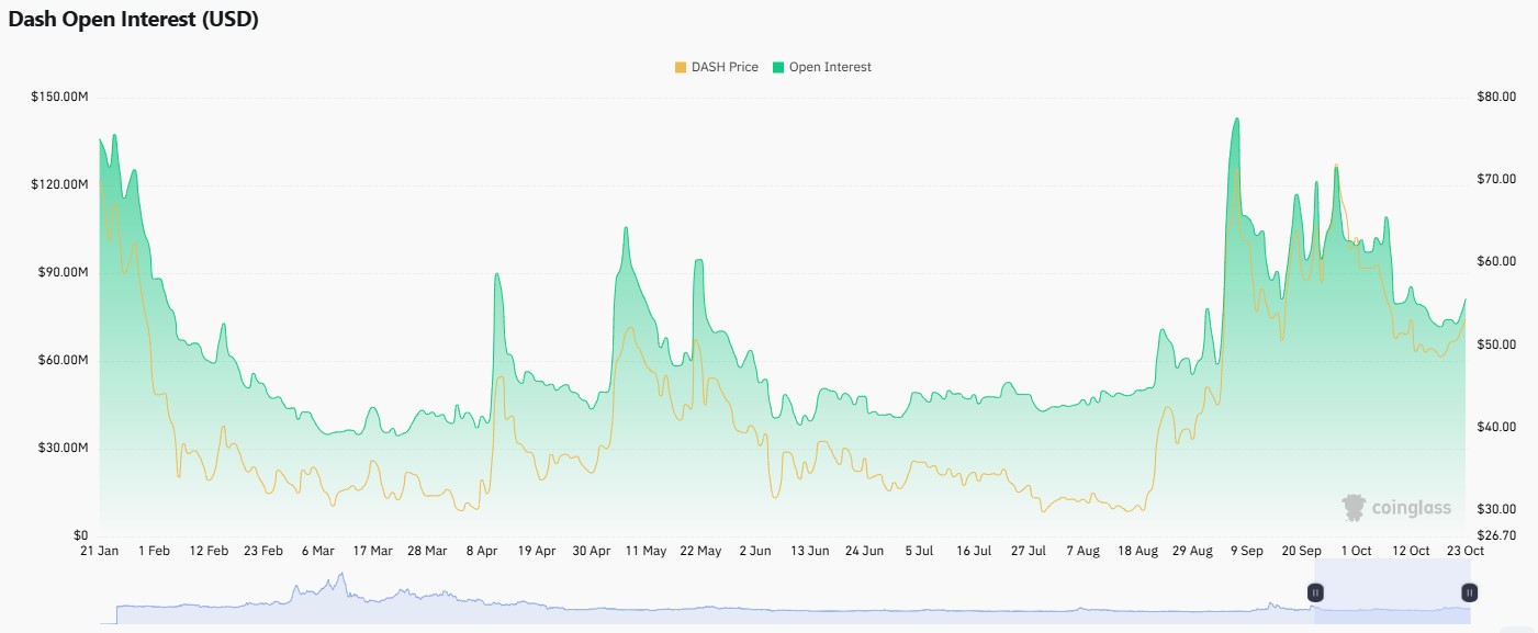Dash Open Interest Data