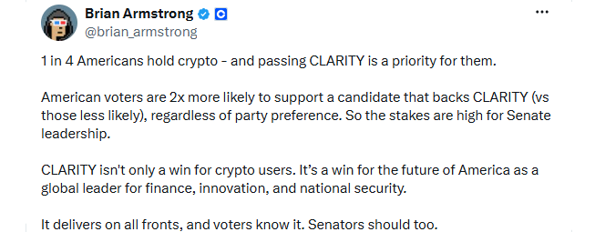 Brian Armstrong CLARITY View Brian Armstrong CLARITY View