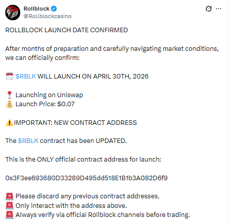 official announcement on x