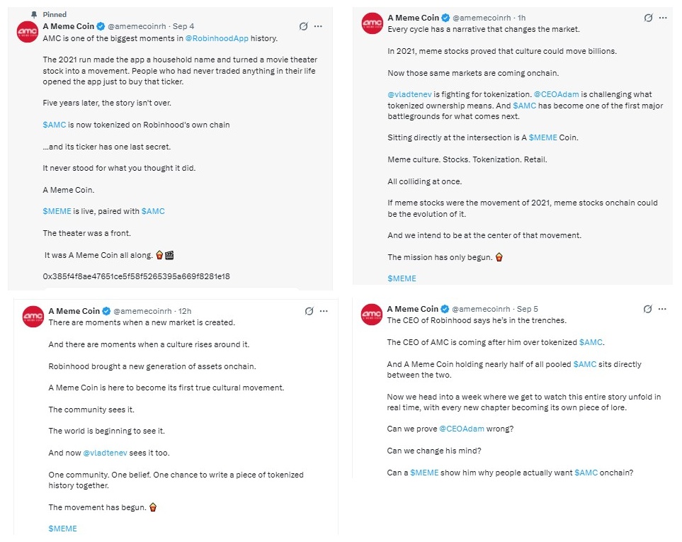Recent posts from the project account