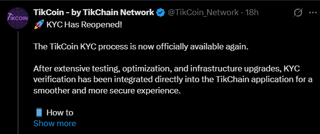 Tikcoin Network KYC Update: What Just Changed Tikcoin Network KYC Update: What Just Changed
